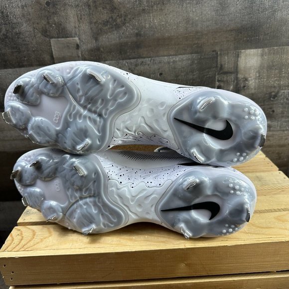 NEW NIKE ALPHA HUARACHE ELITE 3 MID WHITE BASEBALL CLEATS CV3550-105 MENS SZ 14 - Picture 5 of 5